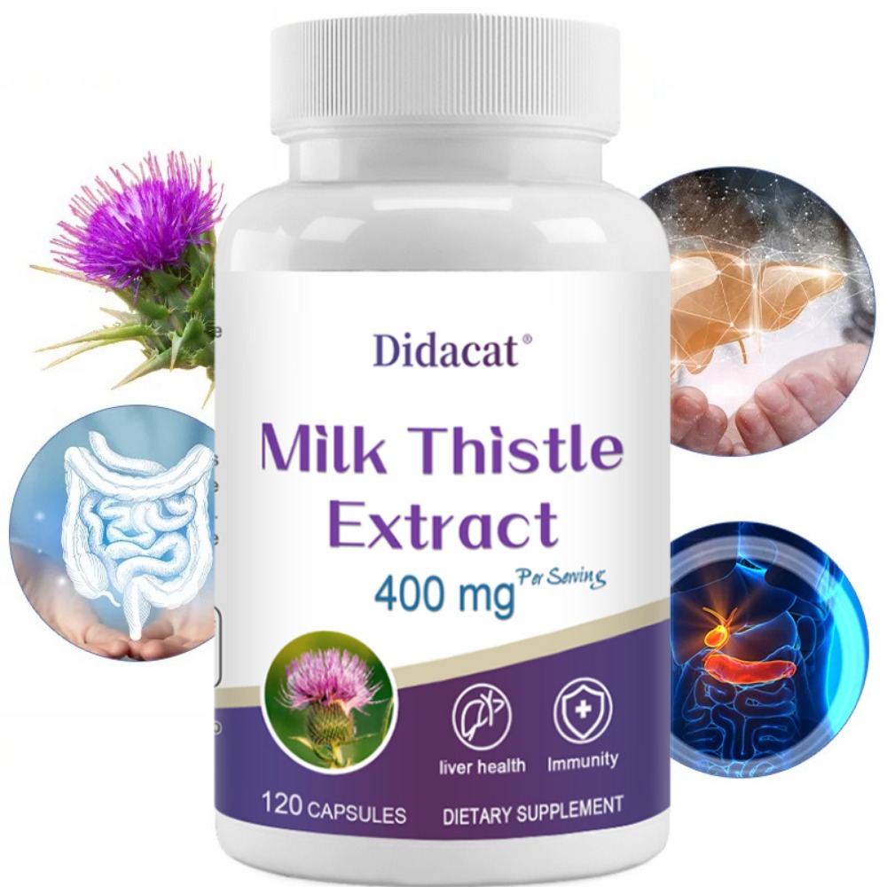 Milk Thistle Silymarin - بذور شوك الحليب 400 ملغ، 80%