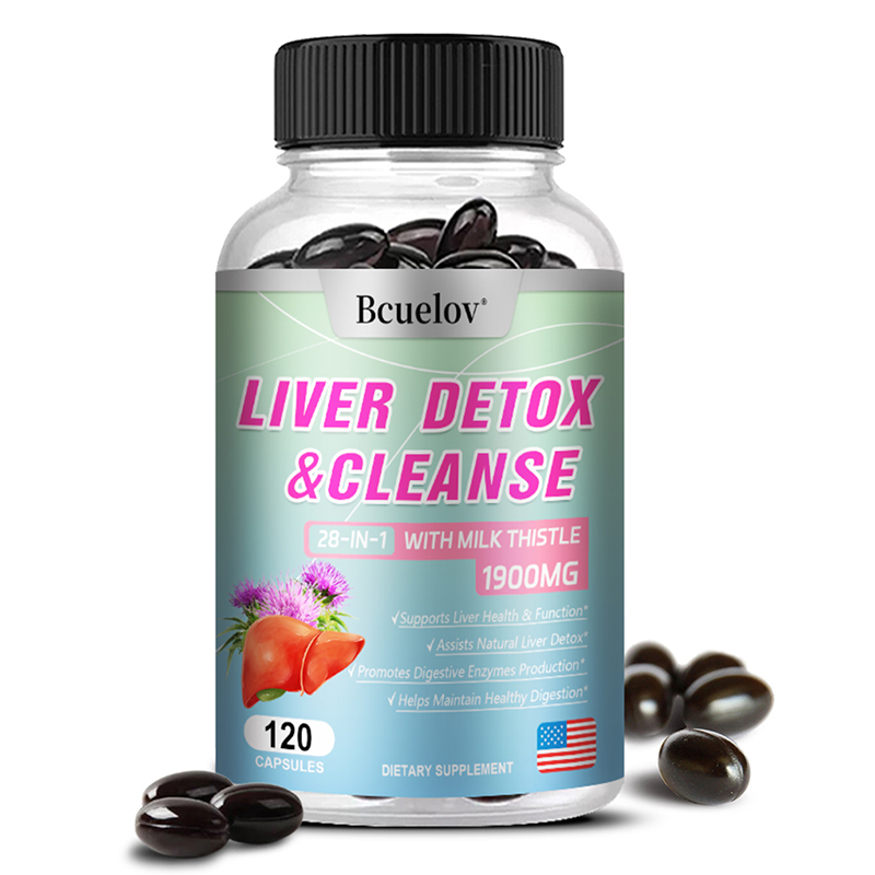 Milk Thistle Silymarin - كبسولات إزالة السموم وإصلاحها ، وتنقية