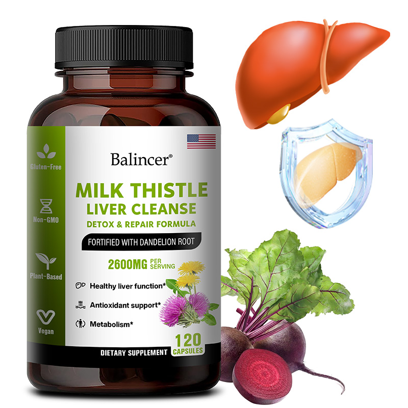 Milk Thistle Silymarin - كبسولات مستخلص شوك الحليب مع الهندباء