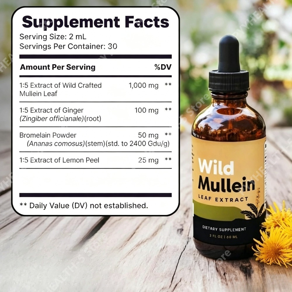 قطرات أوراق المولين البري مع ا - مراجعة Herbal Wellness Supplement وسعره