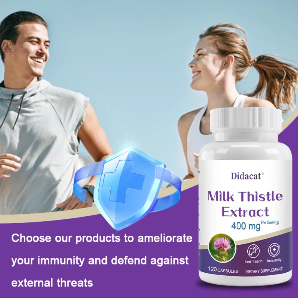 بذور شوك الحليب 400 ملغ، 80% س - مراجعة Milk Thistle Silymarin وسعره