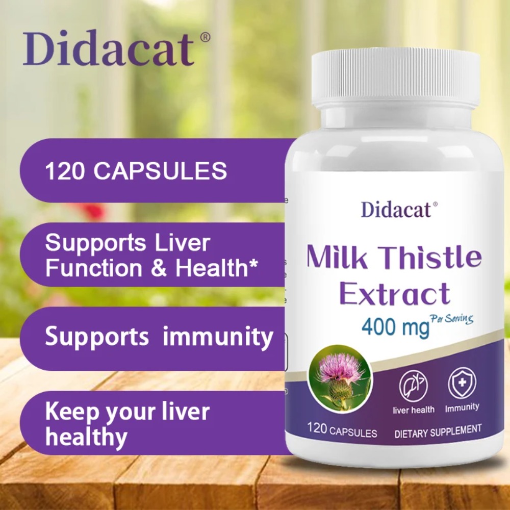 بذور شوك الحليب 400 ملغ، 80% س - مراجعة Milk Thistle Silymarin وسعره